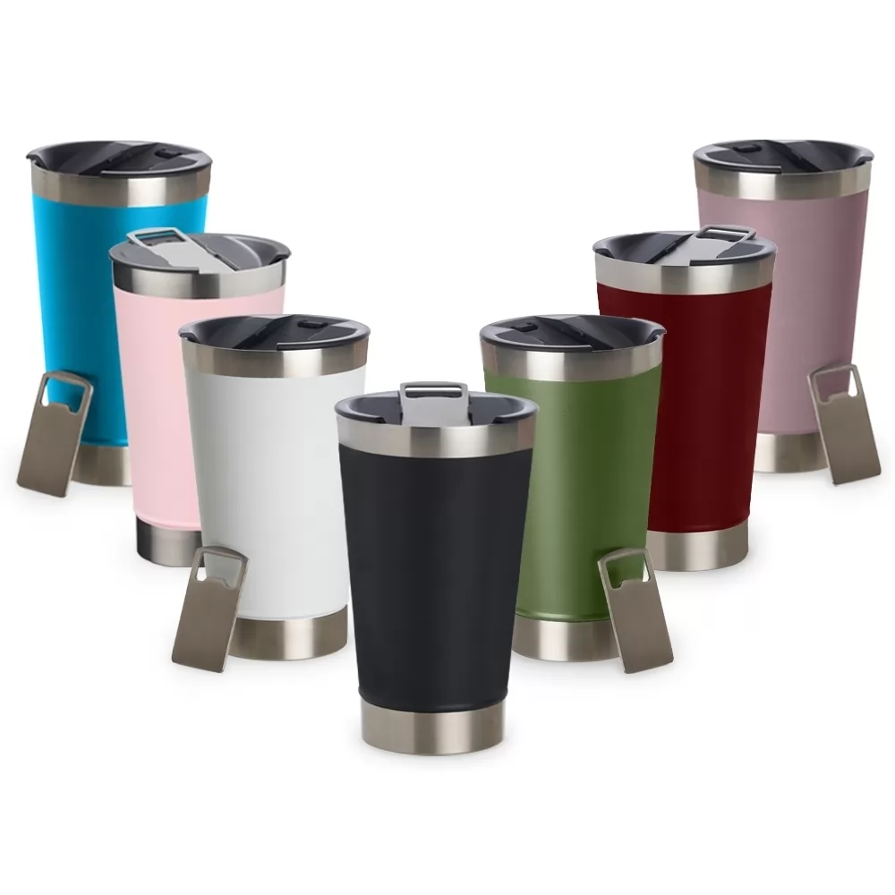 Copo Térmico 500ml com Abridor - Copa do Mundo