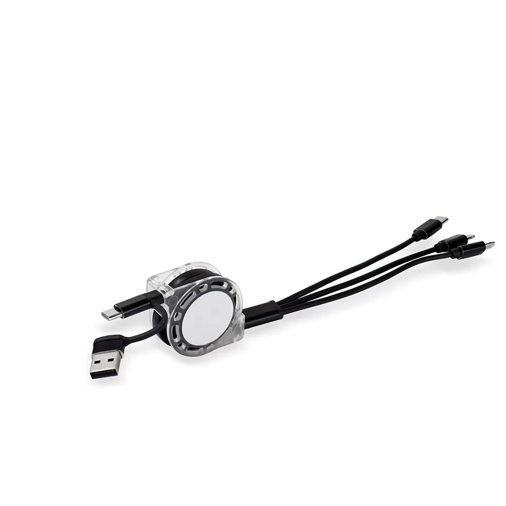 CABO USB RETRÁTIL 3 EM 1