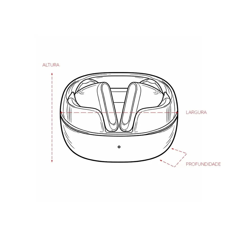 FONE DE OUVIDO BLUETOOTH COM CASE CARREGADOR