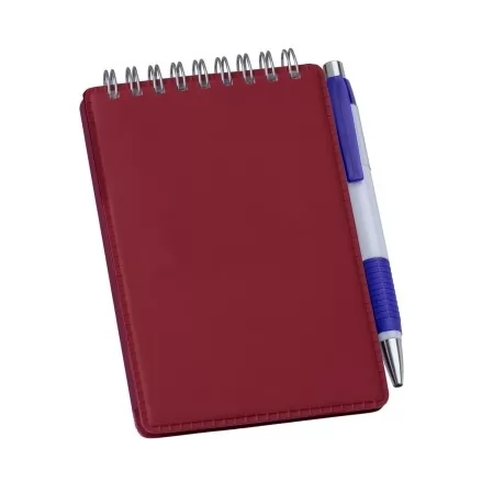 Caderneta de Anotações Vertical Vermelha