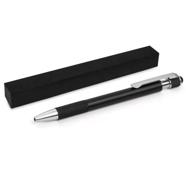 CANETA ESFEROGRÁFICA EM ALUMINIO RECICLADO - PRETA