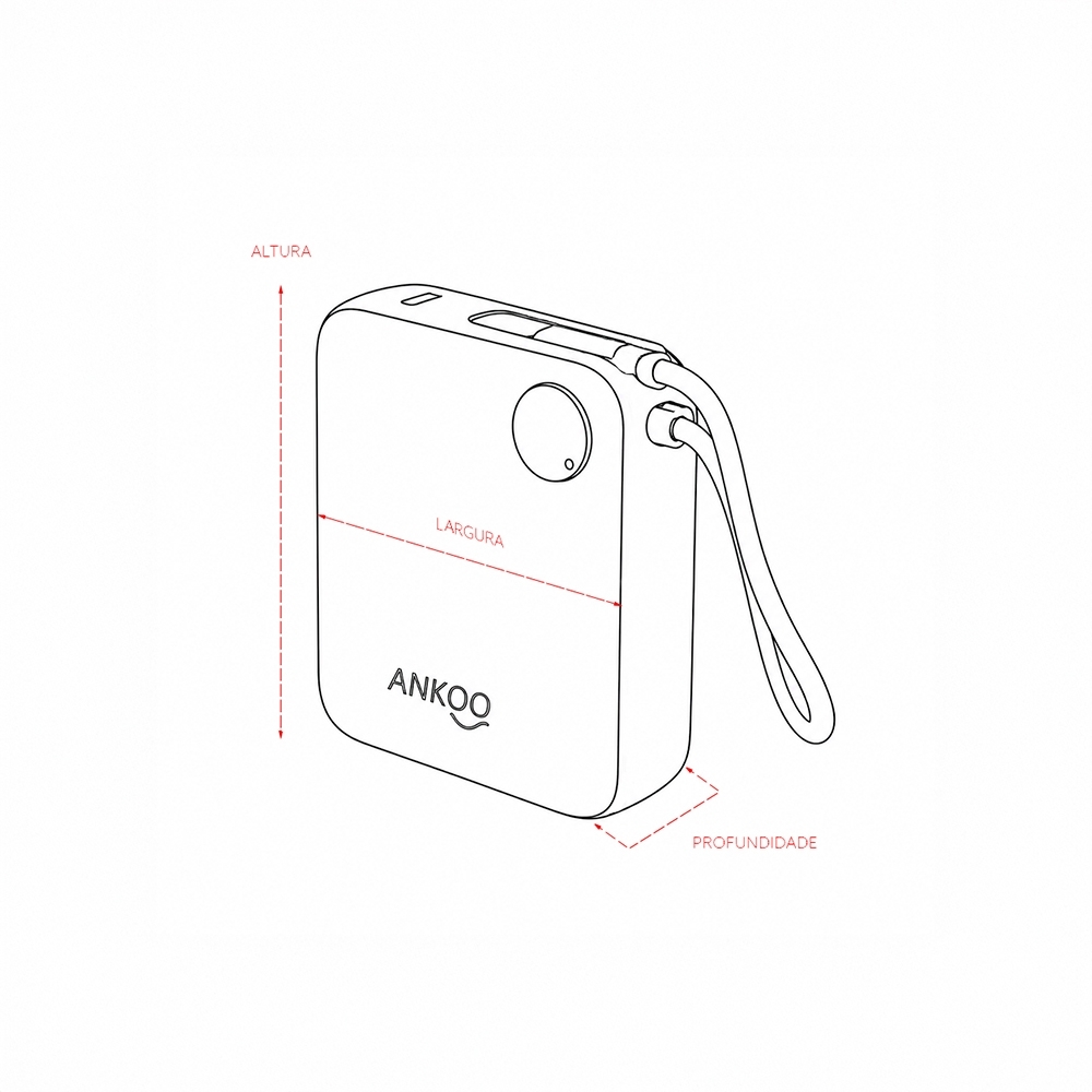 POWER BANK 10.000MAH COM PAINEL DE LED