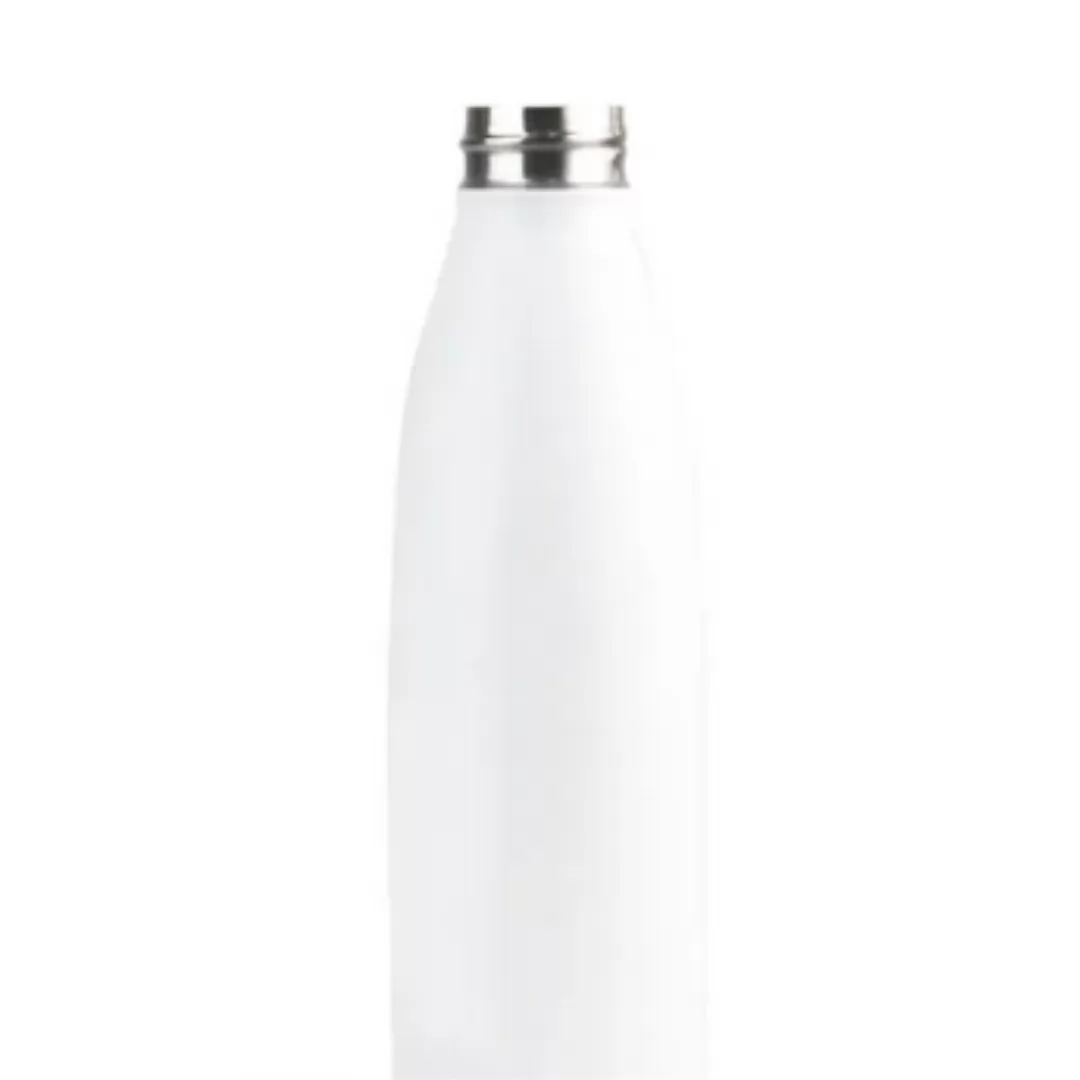 Garrafa Com Tampa Em Aço Inox - Branca - 700Ml