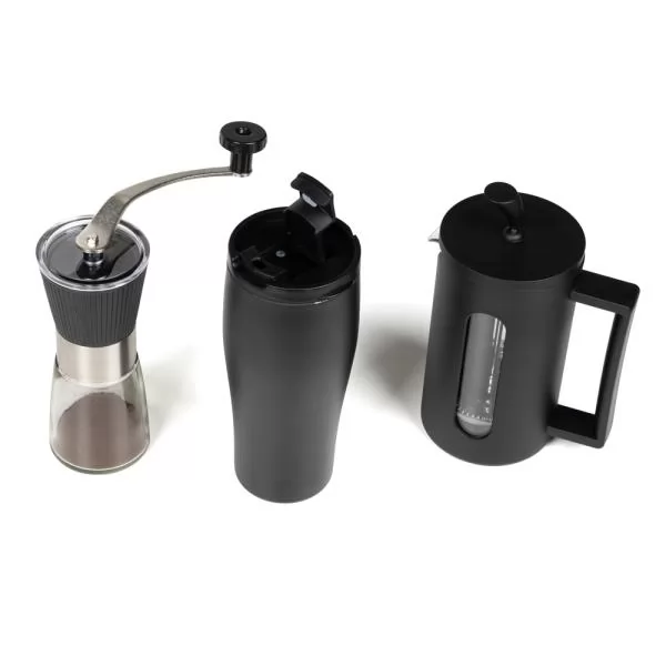 KIT CAFETEIRA MOEDOR E COPO DUPLA CAMADA - 3 PÇS