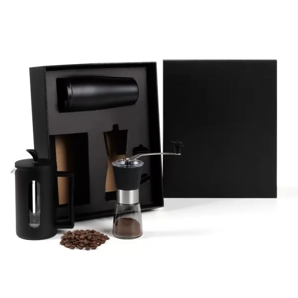 KIT CAFETEIRA MOEDOR E COPO DUPLA CAMADA - 3 PÇS