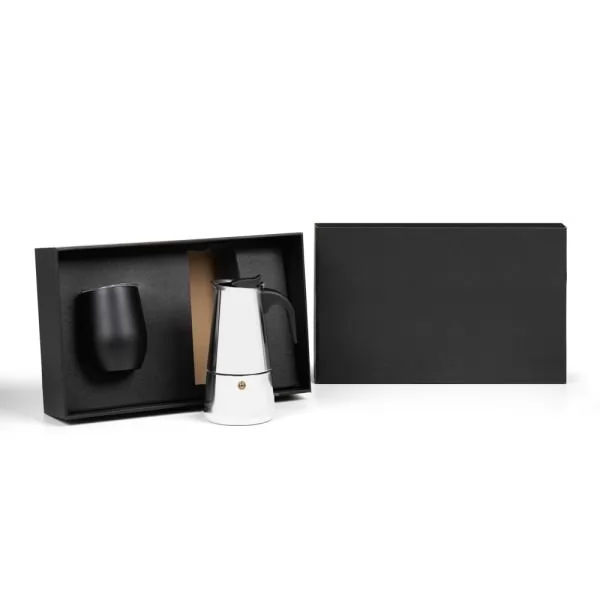 KIT CAFETEIRA ITALIANA E COPO TÉRMICO - 2 PÇS