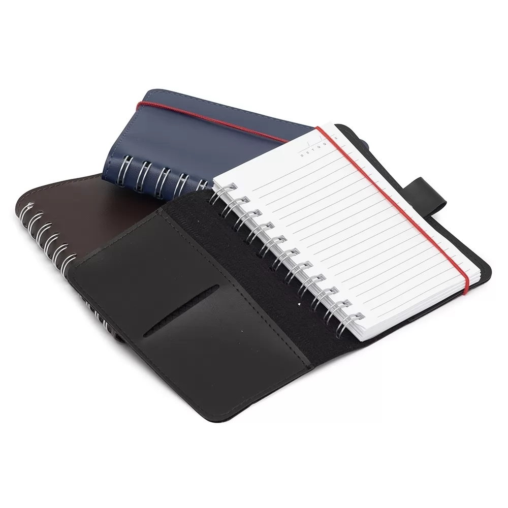 CADERNETA DE COURO SINTÉTICO