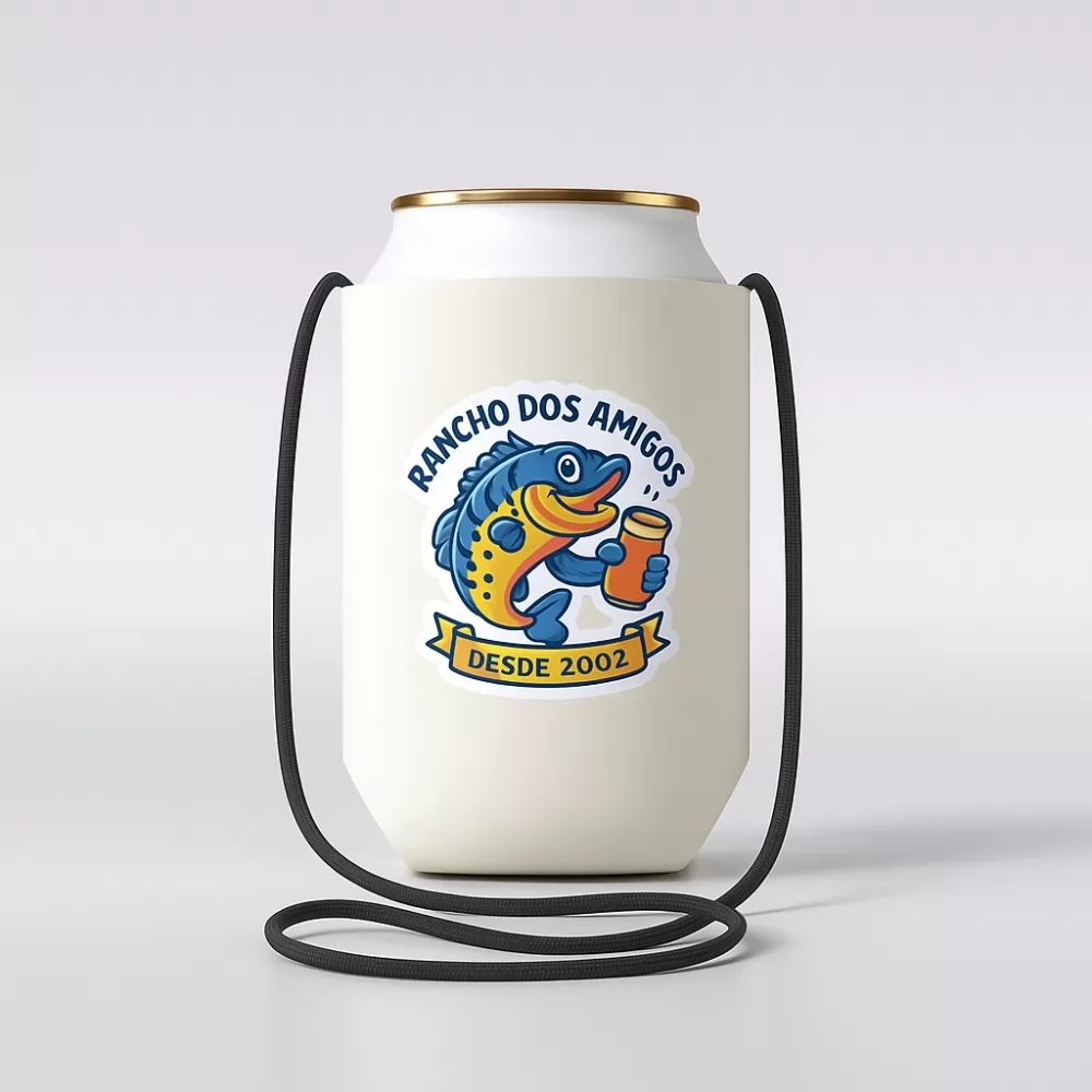 Porta latas com cordão Personalizado