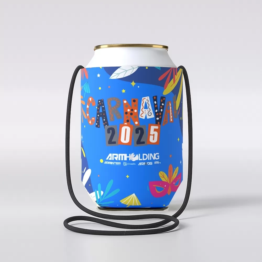Porta latas com cordão Personalizado