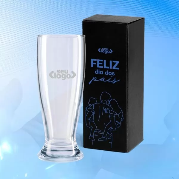 Copo De Vidro Para Cerveja / Drink - 200Ml - Com Caixa - Dia dos Pais