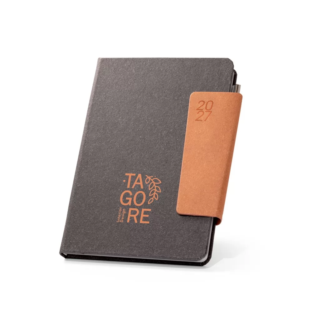 TAGORE B5. Agenda B5 em pele reciclada