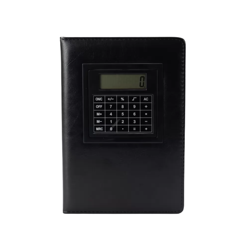 CADERNETA PU COM CALCULADORA