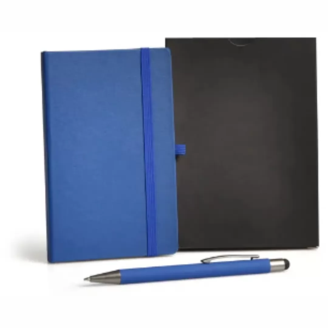 Caderneta P/ Anotações Com Caneta - Azul