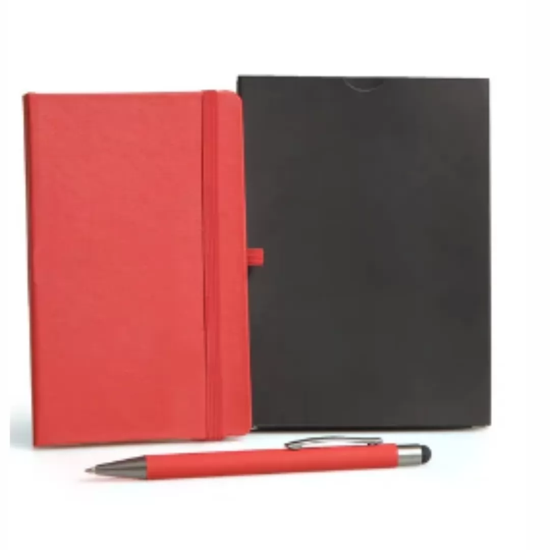 Caderneta P/ Anotações Com Caneta - Vermelha