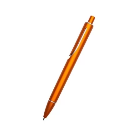  Caneta Plástica Laranja e Acionamento por Clique