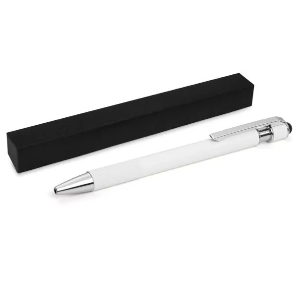 CANETA ESFEROGRÁFICA EM ALUMINIO RECICLADO - BRANCA