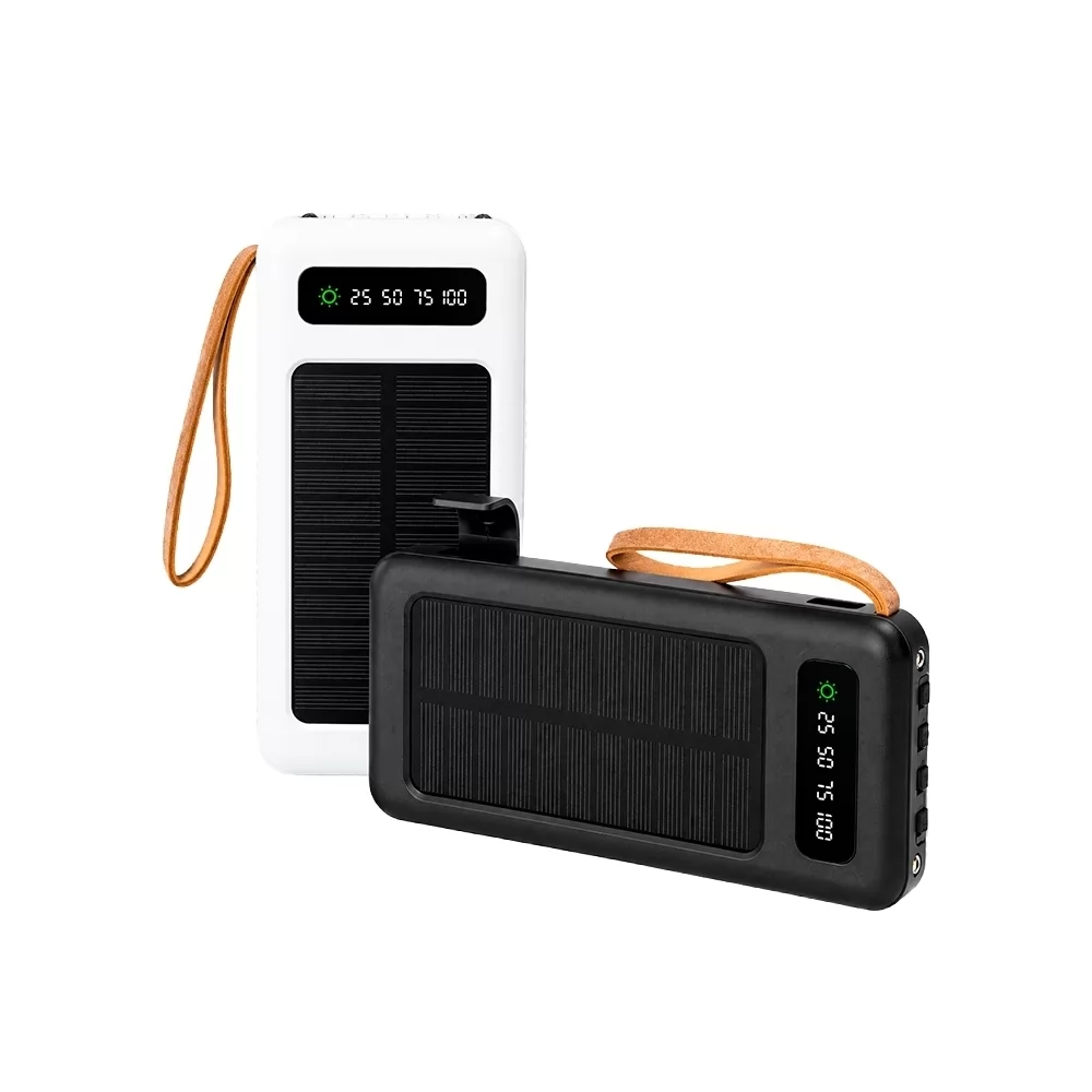 POWER BANK SOLAR 10.000MAH COM LANTERNA E MULTISSAÍDAS