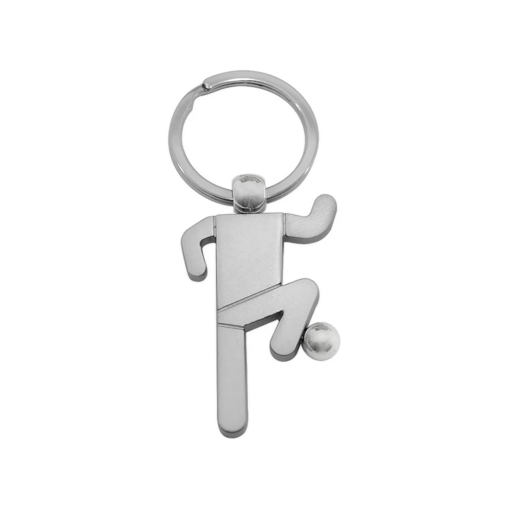 CHAVEIRO METAL JOGADOR DE FUTEBOL FOSCO