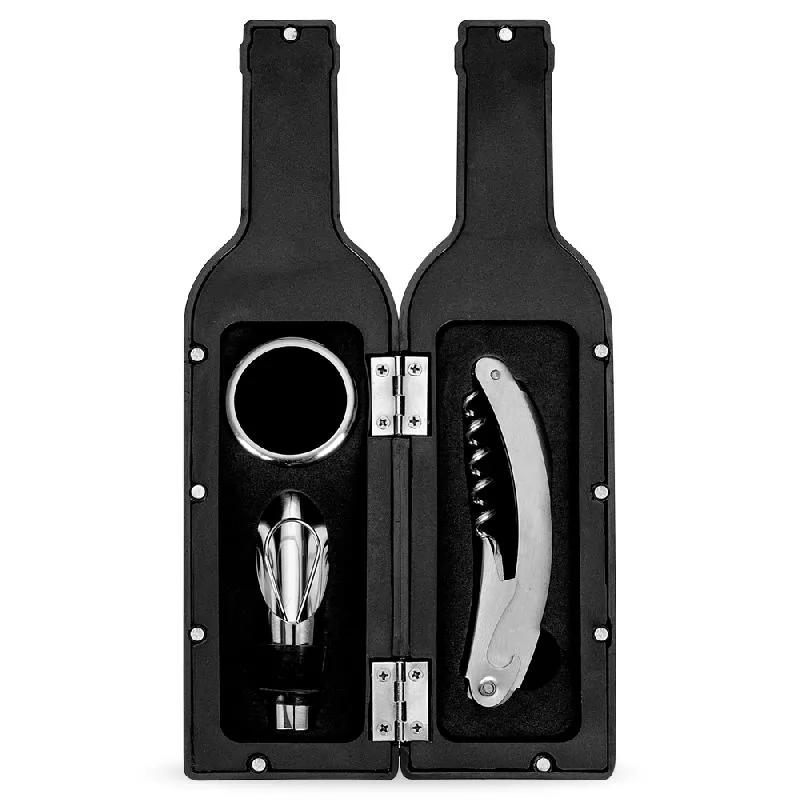 Kit Vinho Garrafa 3 peças - Dia dos Namrorados