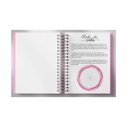 Planner Feminino Capa Estampada Flores Rosas