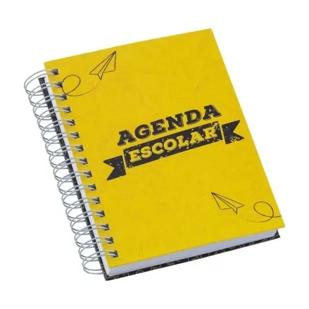 Agenda Escolar Capa Estampada Criativa Amarela