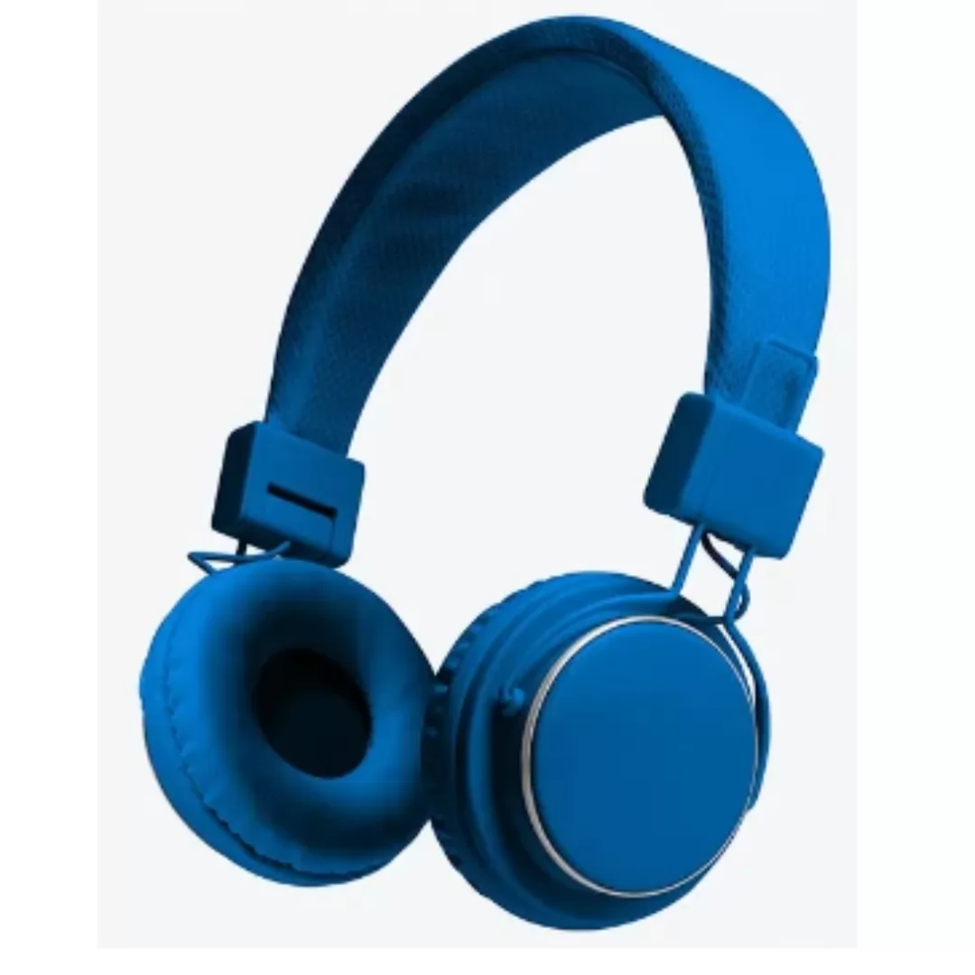 Fone De Ouvido Bluetooth Dobrável Em Abs - Azul