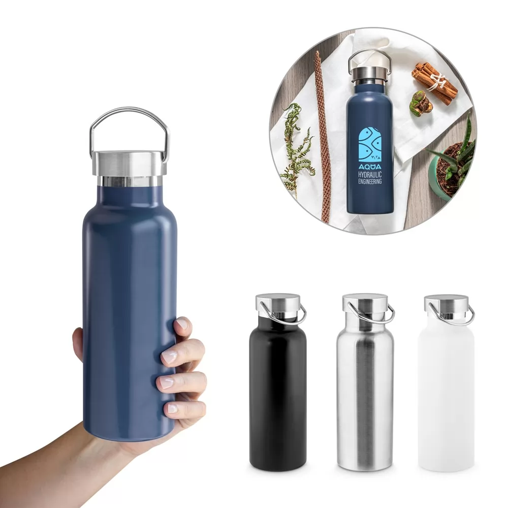 DUPLANTIS. Garrafa em aço inox 36% reciclado com isolamento a vácuo 810 mL