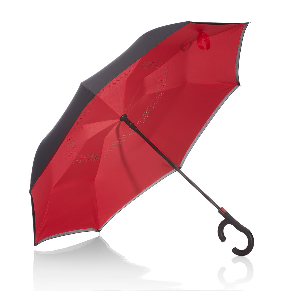 Guarda-chuva invertido com cabo plásti