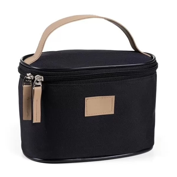 BOLSA DE COSMETICOS EM OXFORD/PVC - PRETO